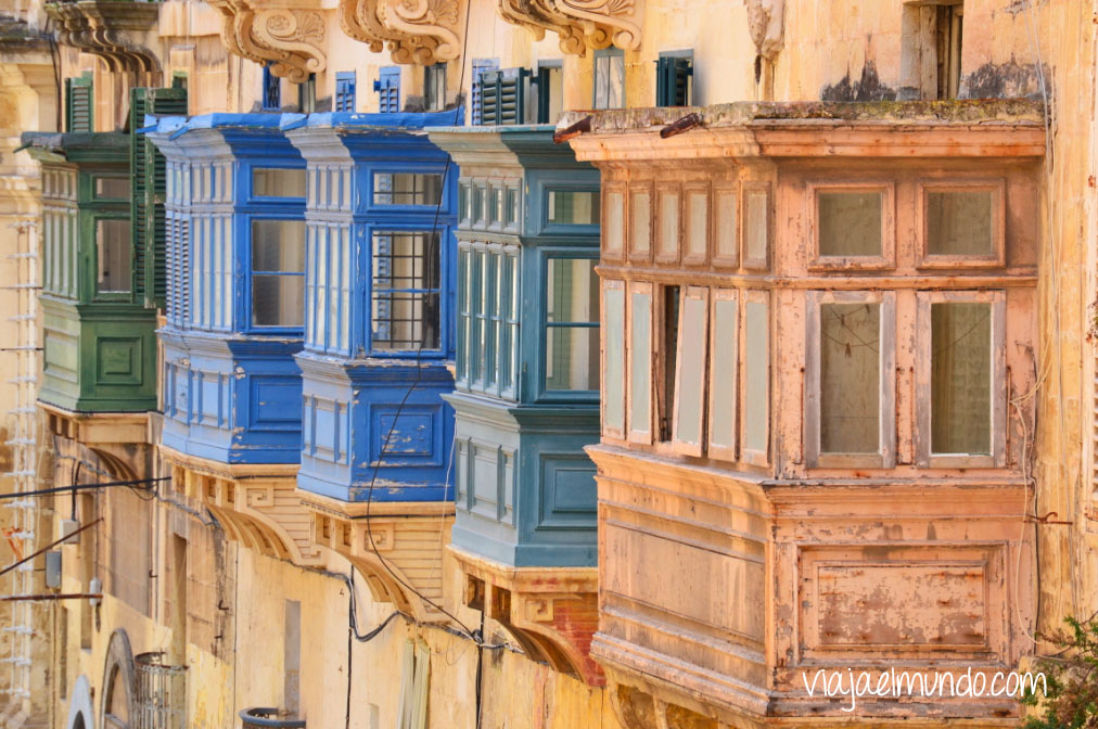 Los balcones de Valleta, Malta